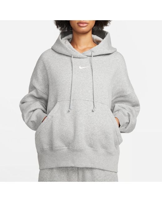 Nike Gray Sportswear Phoenix Fleece Pullover Hoodie