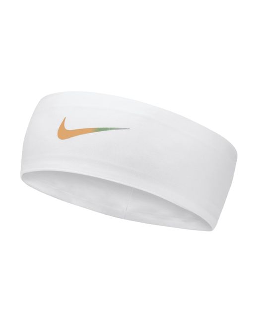 Nike White Fury Printed Logo Headband