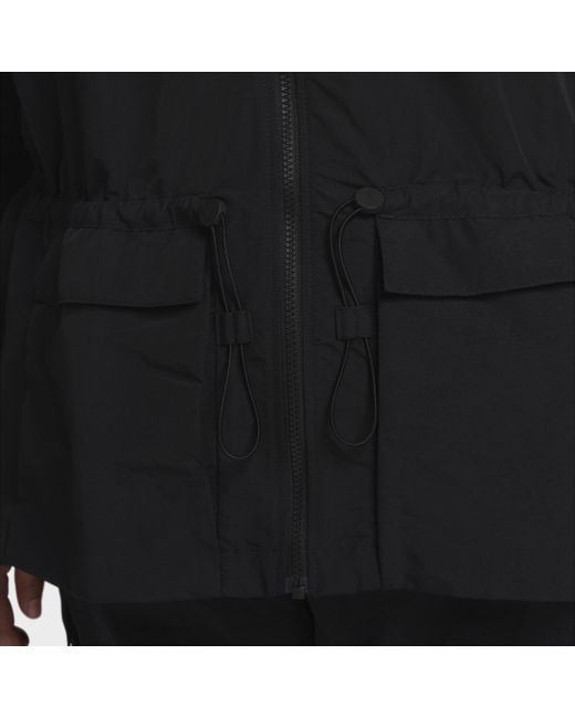 Nike Black Sportswear Everything Wovens Oversized Hooded Jacket (plus Size)