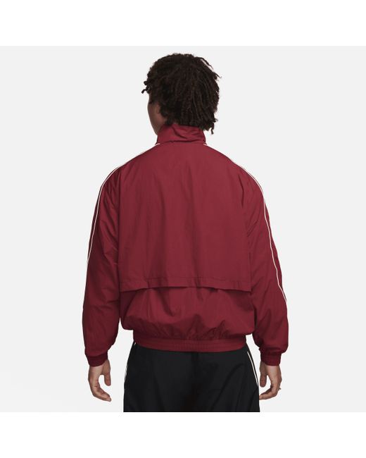 Nike Red Sportswear Solo Swoosh Woven Track Jacket for men