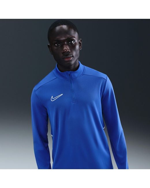 nike dri fit academy drill top blue