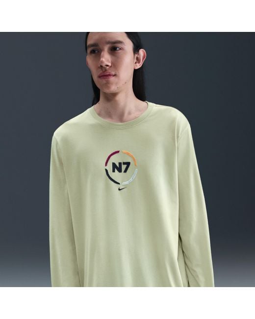 Nike Green Sportswear N7 Long-Sleeve Max90 T-Shirt for men