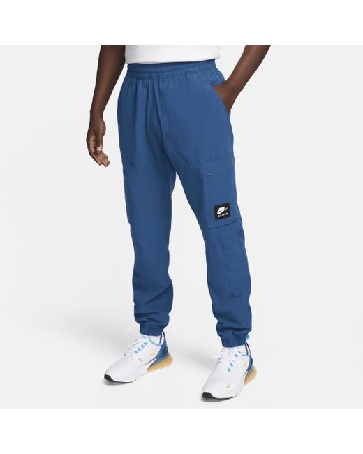 Nike Blue Air Max Woven Cargo Trousers Nylon for men