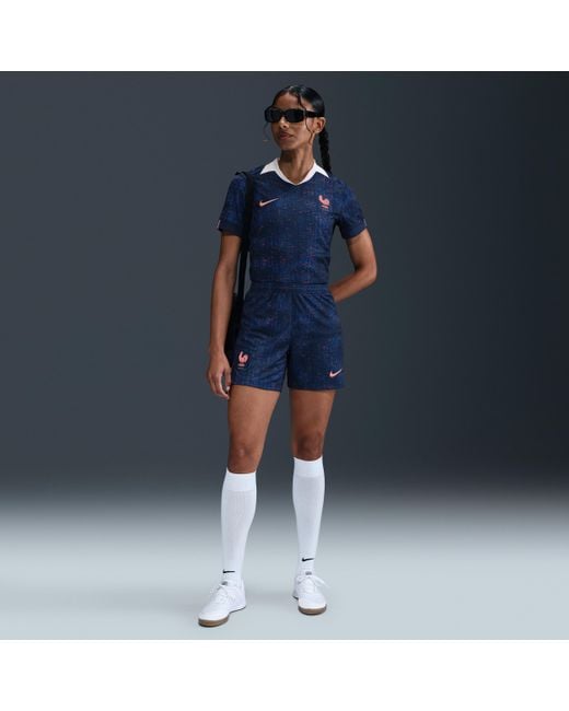 Nike Fff 2025/26 Stadium Thuis Dri-Fit Replicavoetbalshorts Voor in het Blue