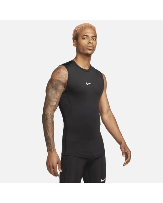 Nike Black Pro Dri-fit Tight Sleeveless Fitness Top 50% Recycled Polyester for men