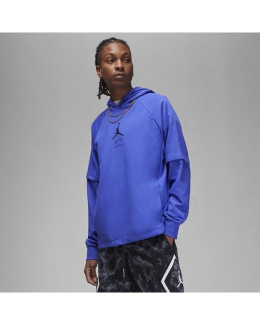 Nike Dri-fit Sport Breakfast Club Graphic Fleece Pullover Hoodie in Blue  for Men | Lyst UK