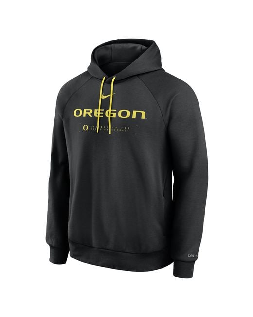 Nike Black Oregon Courtside Basketball Practice Dri-Fit Pullover Hoodie for men