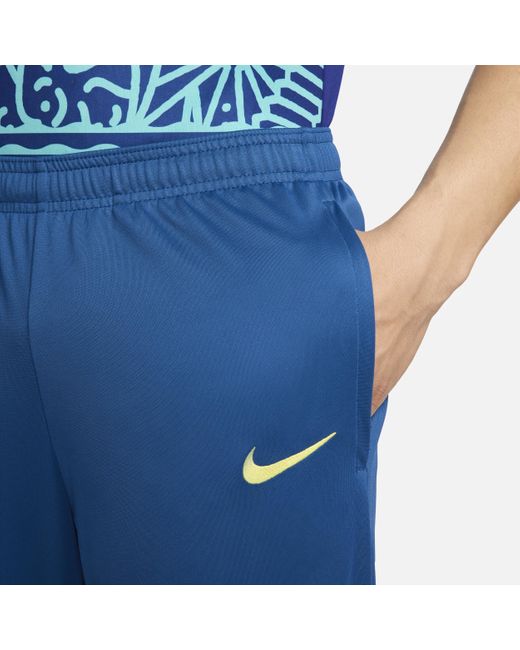 Nike Blue Brazil Academy Pro Dri-fit Soccer Track Pants for men