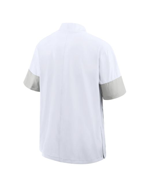 Nike Blue Penn State Sideline Coach College 1/2-Zip Short-Sleeve Hooded Jacket for men