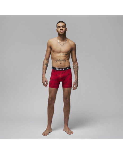 Nike Red Flight Cotton Essentials Boxer Briefs (2-pack) for men