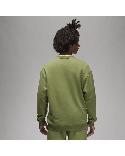 Nike Green Air Wordmark Fleece Crewneck Sweatshirt for men