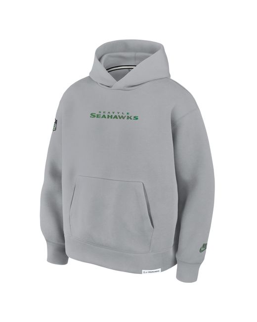 Nike Gray Seattle Seahawks Rivalries Collection Oversized Tech Fleece Nfl Pullover Hoodie for men