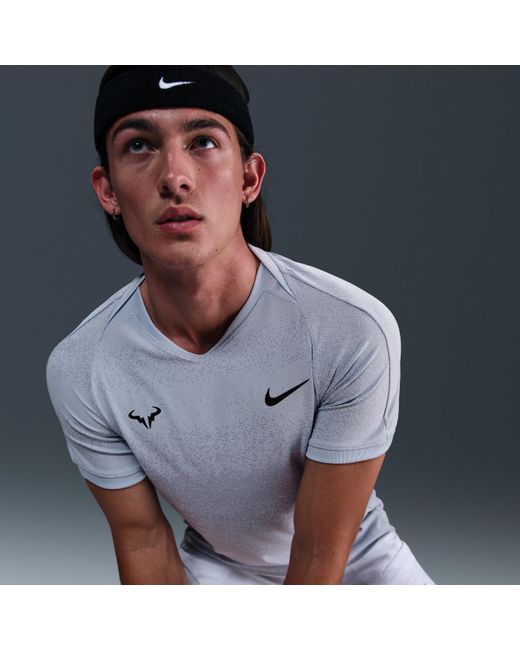 Nike Blue Rafa Dri-Fit Adv Short-Sleeve Tennis Top for men