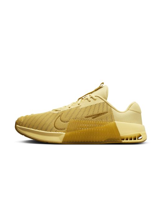 Nike Yellow Metcon 9 Workout Shoes for men