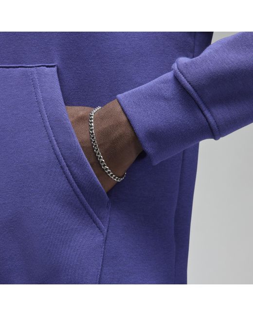 Felpa pullover in fleece con cappuccio jordan flight mvp di Nike in Blue da Uomo