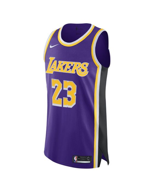 Nike Synthetic Lebron James Lakers Statement Edition Nba Authentic ...