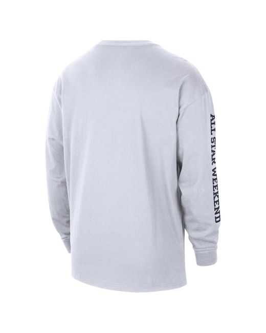 Nike Blue 2024 Nba All-star Weekend Nba Max90 Long-sleeve T-shirt Cotton for men