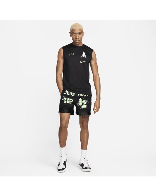 T-shirt da basket senza maniche dri-fit ja di Nike in Black da Uomo