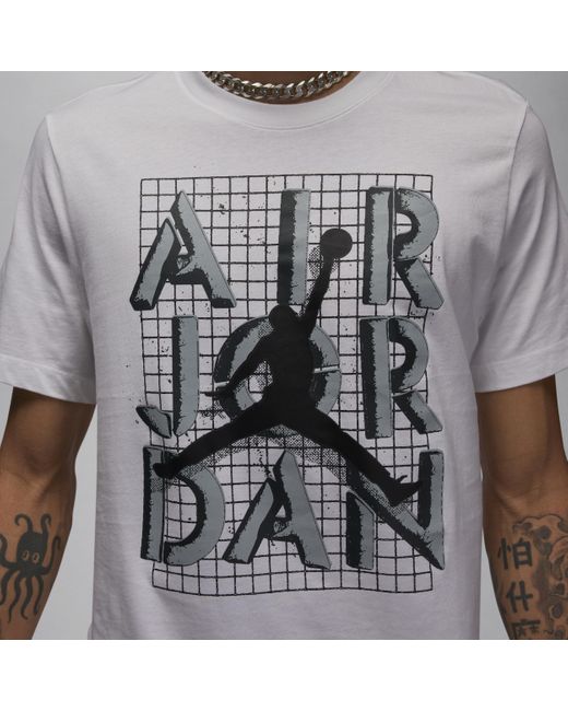 Nike M Jm Stack Ss Crew T-shirts in het Gray voor heren