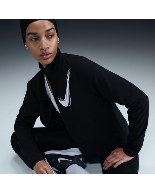 Nike Blue Swoosh Dri-Fit Running Jacket