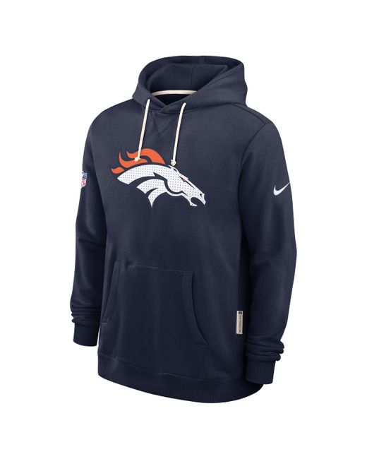 Nike Blue Denver Broncos Initial Home Sideline Dri-Fit Nfl Pullover Hoodie for men