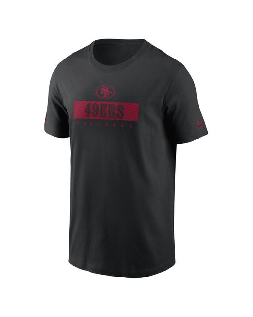Nike Black San Francisco 49ers Sideline Team Issue Dri-fit Nfl T-shirt for men