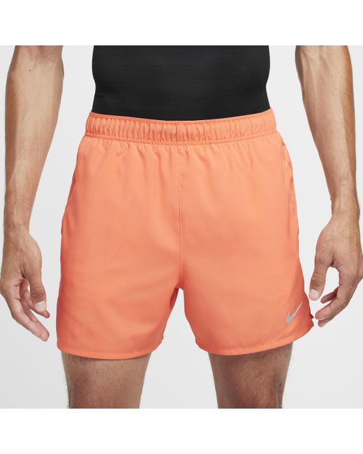 Nike Pink Challenger Dri-Fit 13Cm (Approx.) Brief-Lined Running Shorts for men