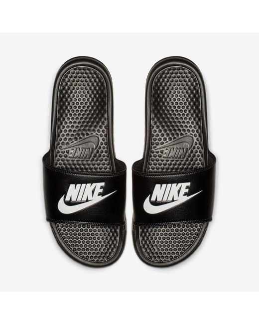 Nike Benassi Jdi Slides in Black,White 