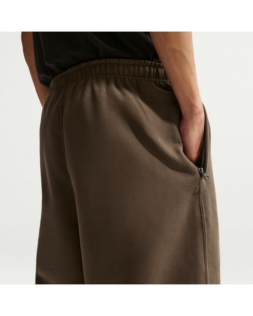 Nike Black Solo Swoosh Cuffed Fleece Pants for men