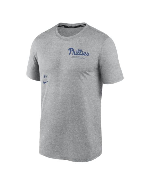 Nike Gray Philadelphia Phillies Authentic Collection Early Work Men's Dri-fit Mlb T-shirt for men