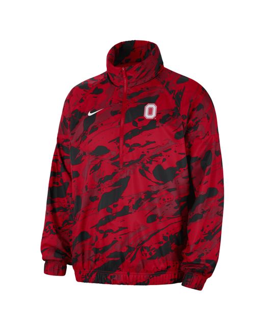 Nike Red Ohio State Windrunner College Anorak Jacket for men