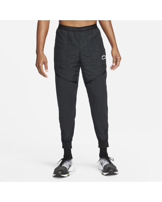 Nike Synthetic Therma-fit Wild Run Phenom Elite Running Pants in Black ...