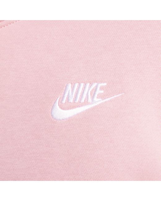 Nike Pink Sportswear Club Fleece Oversized Mock-neck Sweatshirt