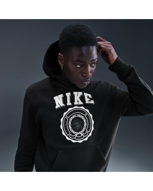 Nike Black Club Pull-Over Fleece Hoodie for men