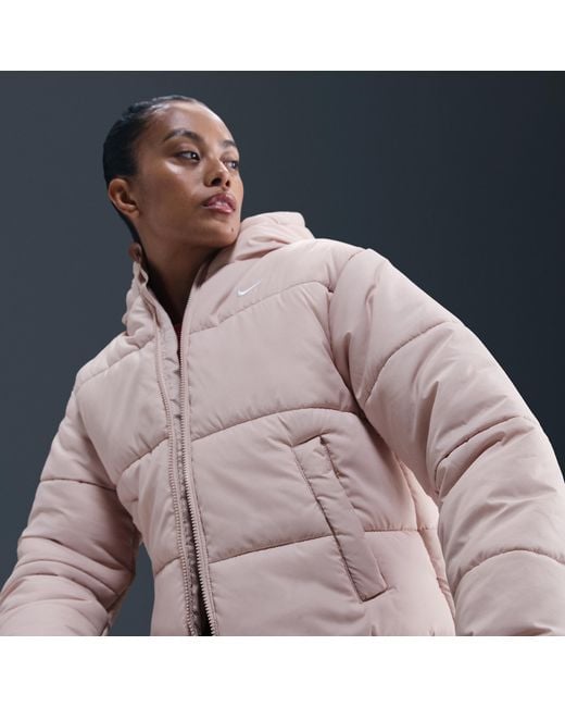 Nike Purple Sportswear Classic Puffer Therma-Fit Loose Hooded Jacket