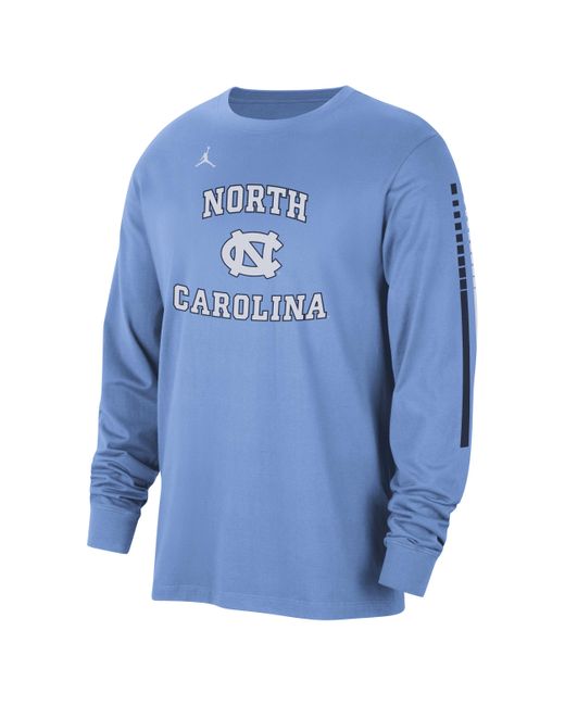 Nike Blue Unc College Long-sleeve T-shirt for men