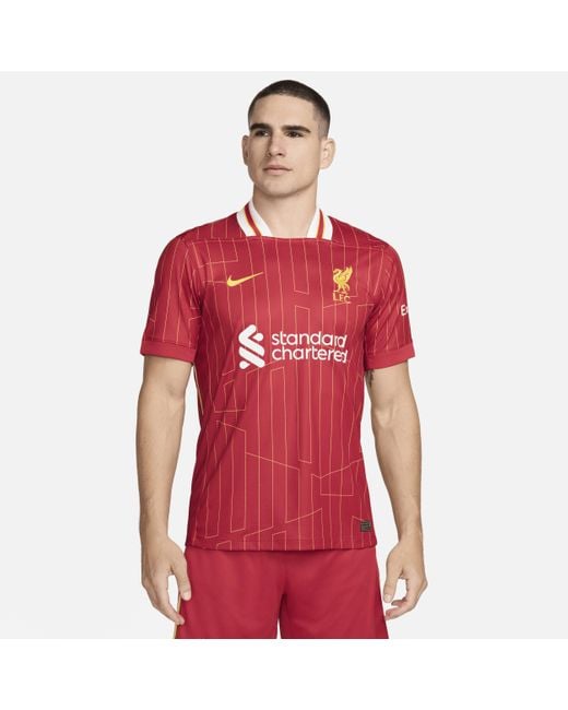 Nike Red Liverpool F.c. 2024/25 Stadium Home Dri-fit Football Replica Shirt Polyester for men