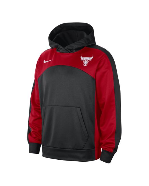 Nike Red Chicago Bulls Starting 5 Therma-fit Nba Graphic Hoodie for men