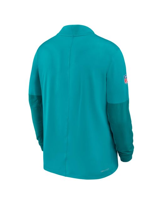 Nike Blue Miami Dolphins Feel The Pressure Dri-Fit Nfl 1/2-Zip Top for men