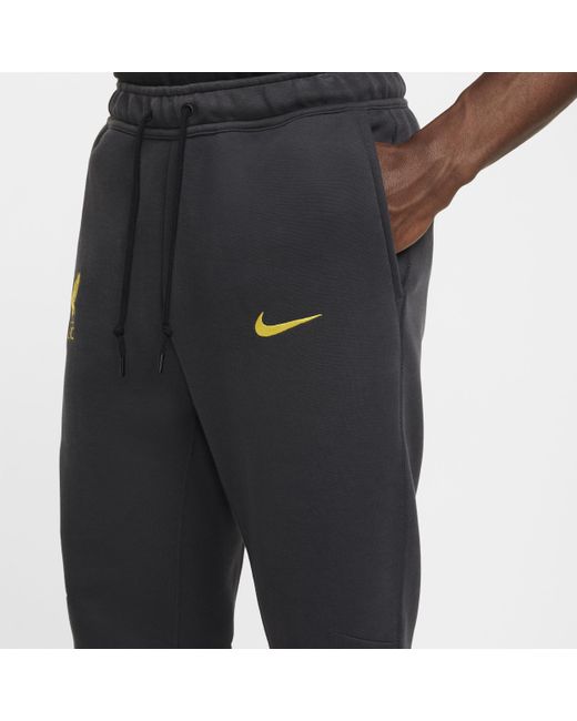 Nike Black Liverpool F.C. Tech Third Football Fleece Joggers for men