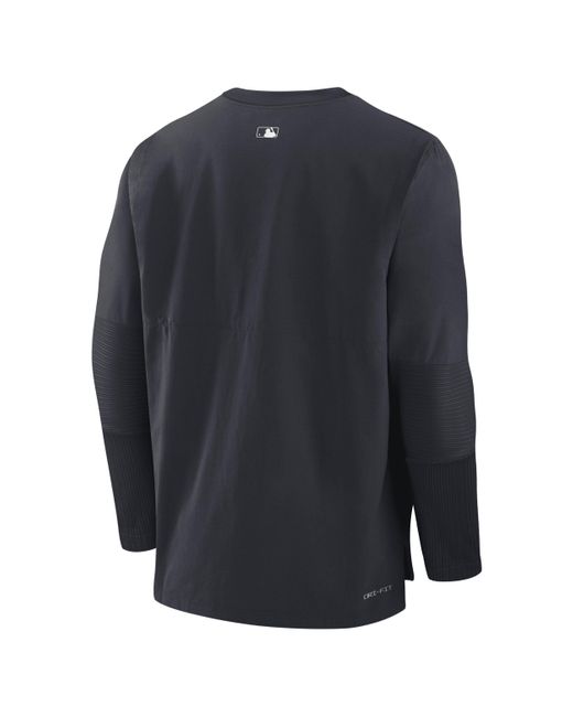 Nike Blue New York Yankees Authentic Collection Player Dri-fit Mlb Pullover Jacket for men