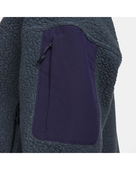 Nike Blue Acg "arctic Wolf" Polartec® Oversized Fleece Full-zip Jacket