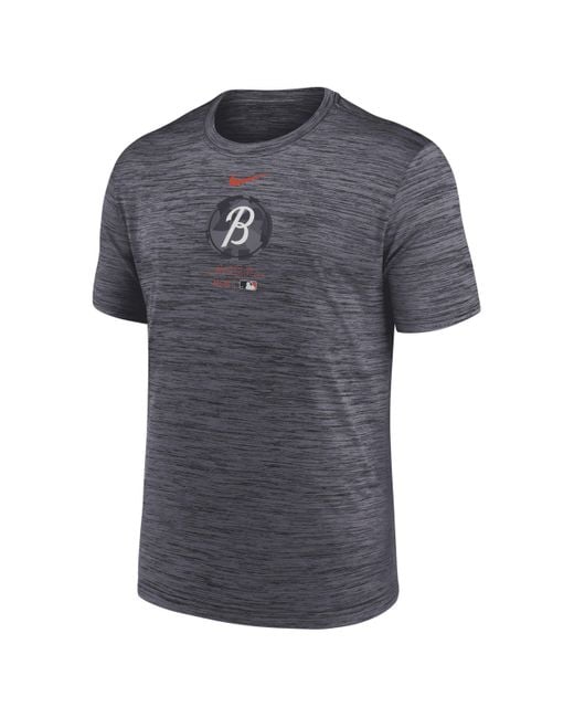 Nike Gray Baltimore Orioles City Connect Practice Velocity Dri-fit Mlb T-shirt for men