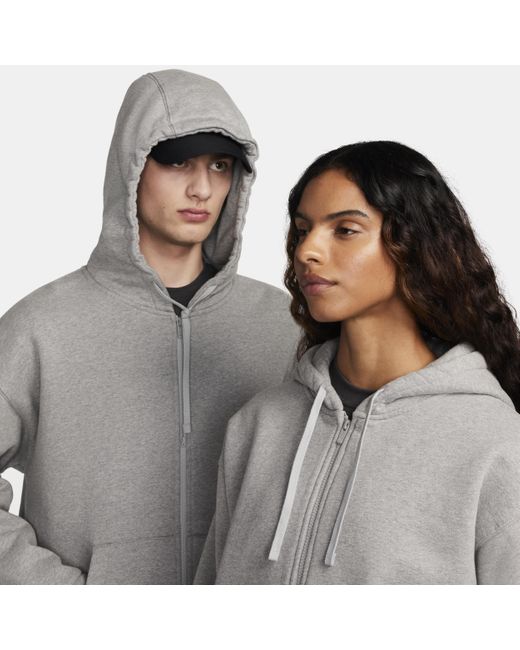 Nike Gray X Mmw Full-Zip Fleece Hoodie