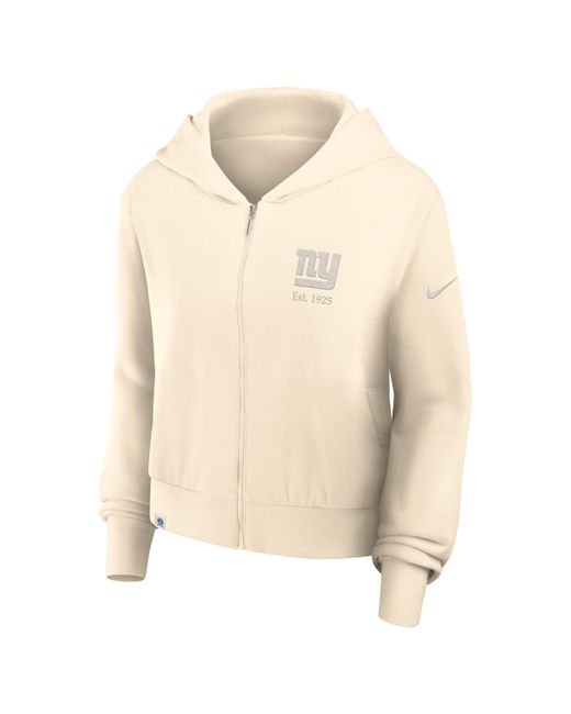Nike Natural New York Giants Established Womenâ Nfl Full-Zip Hoodie
