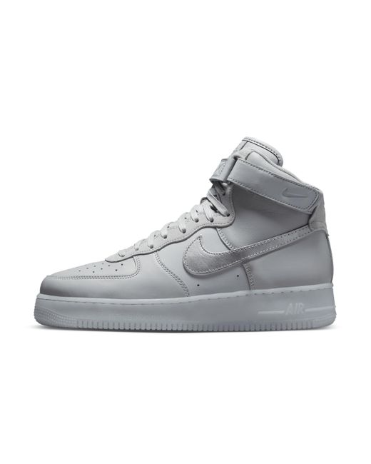 Nike Air Force 1 High '07 Premium Shoes In Grey, in Gray for Men | Lyst