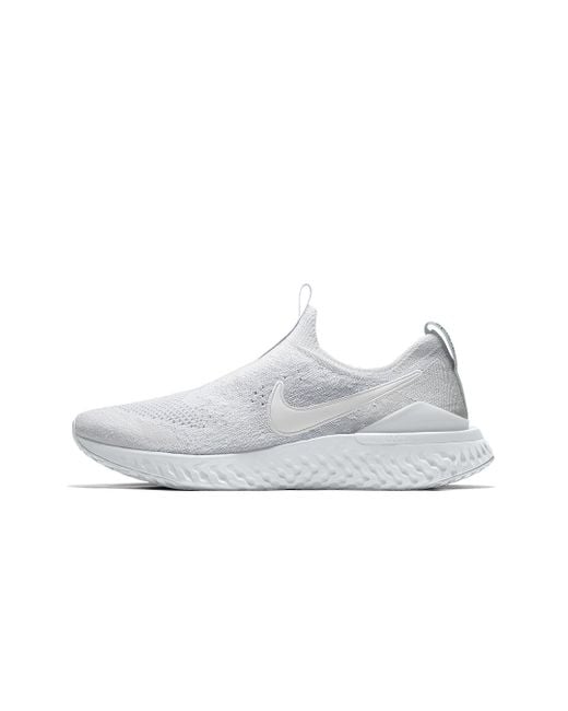 En contra pronóstico Enriquecer Nike Epic Phantom React Flyknit By You Custom Running Shoe in White for Men  | Lyst