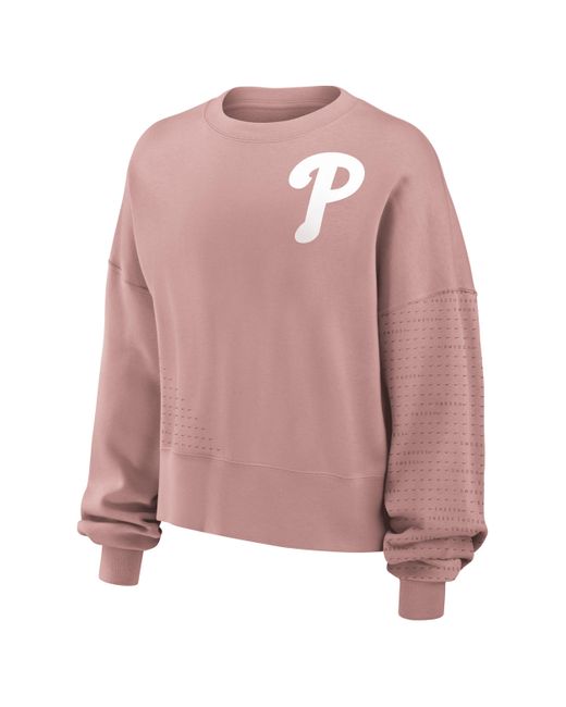 Nike Pink Philadelphia Phillies Statement Mlb Pullover Sweatshirt