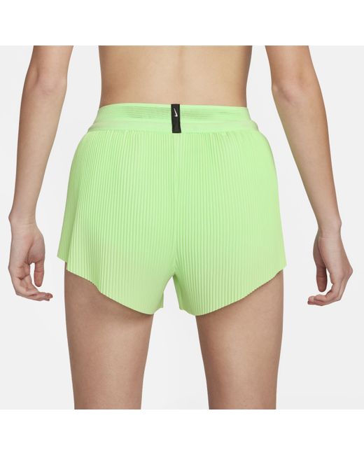 Nike Green Aeroswift Dri-fit Adv Mid-rise Brief-lined 3" Running Shorts