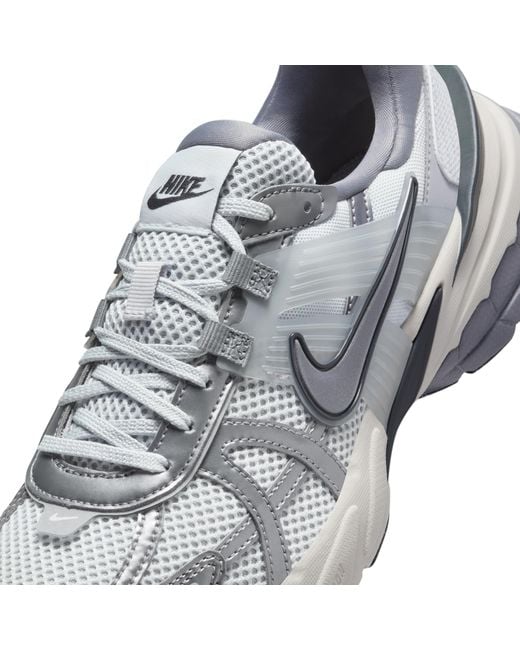 Nike Gray V2K Run Shoes With Reflective Accents